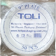 PP Plate Round Plate [500pcs ] Toli 9" PP Party Plate Pinggan Plastik