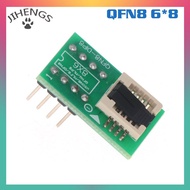 JIHENGS DFN8 WSON8 MLF8 MLP8 QFN8 to DIP8 Adapter 6x5mm 6x8 IC Chips Socket For CH341A TL866ii Plus 