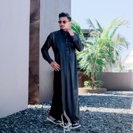 Jubah Gamis Pria Jubah slimfit polyster korea jubbah muslim gamis alfaan busana muslim pria model al