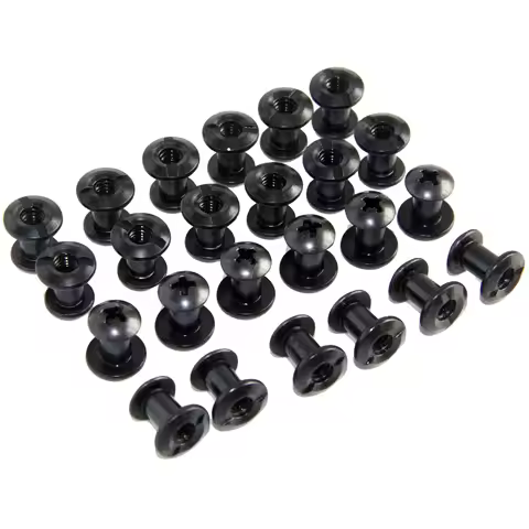 24pcs Black Tactical Chicago Screws Slotted Posts and Cross Head Screw DIY Kydex Leather Holster She