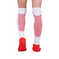 Bermen'go Futsal Soccer Shock Socks - White Red
