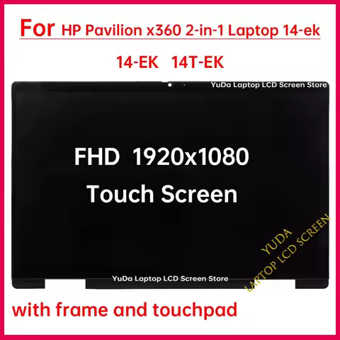 14" Touch Screen For HP Pavilion x360 2-in-1 Laptop 14-ek 14T-EK LCD Display Digitizer + Frame Assem