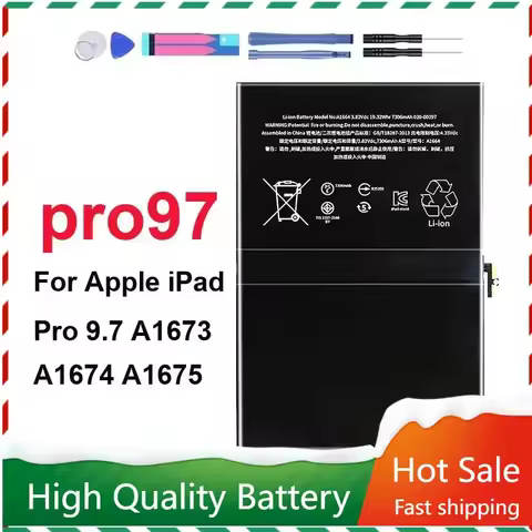 7306mAh High Quality Replacement Battery for Apple IPad Pro 9.7 Pro97 A1673 A1674 A1675 Bateria Batt