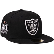 NEW ERA 59FIFTY LAS VEGAS RAIDERS 60TH SEASON BLACK FITTED CAP