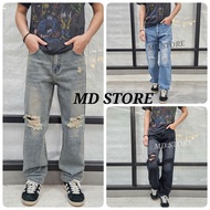 Pants​Jeans​Cylindrical Shape​Big Monkey​*Knee Break*