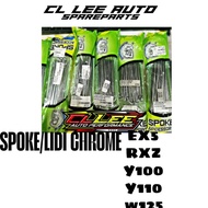 SPOKE RIM LIDI RIM Y125ZR/RXZ/EX5/Y110/Y100/LC135/RG/YB100 STRONGER CHARACTER STRONG CHROME 100% STE