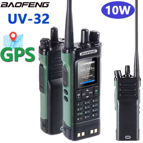 baofeng UV32 walkier talkie 10W GPS positioning sharing 1000CH ham radio bluetooth app application T