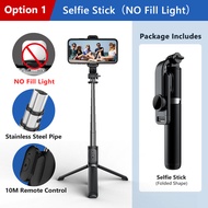 Mini Selfie Stick เติมขาตั้งกล้อง Bluetooth Remote Shutter Retractable Rod สำหรับ Samsung Xiaomi iPhone สมาร์ทโฟน