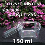 Jelly Cup / Gelas Puding 150 Ml - Model Kotak - Ch 7575 [Termurah]