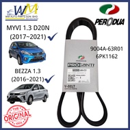 『WM』PERODUA BEZZA 1.3 2016 /MYVI 1.3 D20N 2017 FAN BELT 6PK1162 9004A-63R01