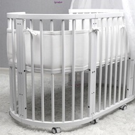 LYNDON Baby Crib Bumper Infant Soft Cot Protector Cotton Anti-collision Strip Security Protection Newborns Bedding Decor