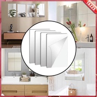 [Lszzx] 4x Mirror Sticker Mirror Tiles Wall Sticker , Sheets Wall Decal Mirror for Background Decor Wall Decor Office Home