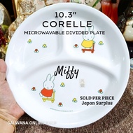 10.3" CORELLE MIFFY DIVIDED MICROWAVABLE PLATE 1PC • Japan Surplus