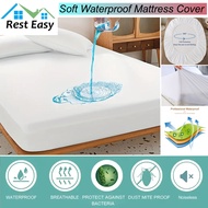 (SG stock) Waterproof Mattress Protector Fitted Bedsheet