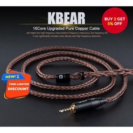 KBEAR 16 Core Upgrade Iem Cable Suitable For TIN T2 T3 T3 Plus for Shure SE215 SE315 SE425 SE535 UE9