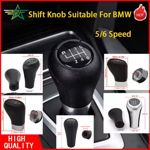 Suitable For BMW E87 X1 X3 X5 E46 E36 E82 Shift Knob Manual Transmission 5/6 Speed Shift Lever Head 