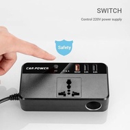 全新 車載拖把逆變器 DC 12V 轉 AC 220V 200W 車用拖把汽車 轉換器 逆變器 轉換器插座 車載 點煙器 電源適配器 QC3.0 USB 充電器 快速充電