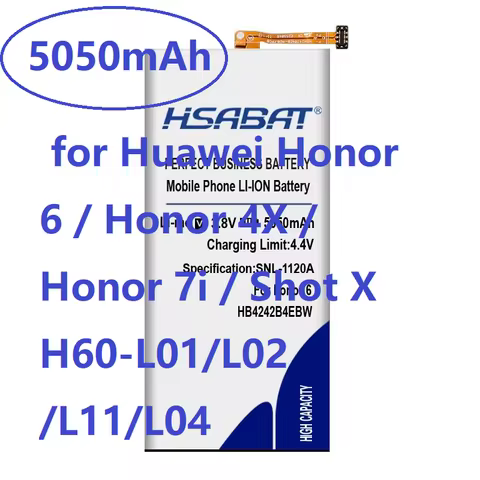 5050mAh HB4242B4EBW HSABAT Battery for Huawei Honor 6 / Honor 4X / Honor 7i / Shot X H60-L01/L02 /L1