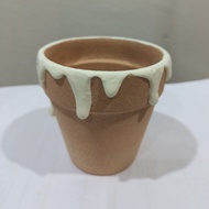 Vanilla Ice Cream Planter Flower Pot Cache Pot Decorative Cute Plant Decor Kawaii Handmade OOAK Hand