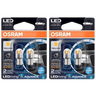 [pretty -A]668899✩✫✬ OSRAM LEDriving SL Advance LED P21W PY21W BAU15S สีเหลืองสีเหลืองอําพันรถไฟเลี้
