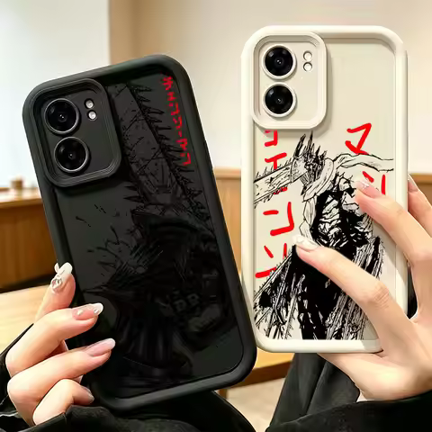 Anime Chainsaw Man Pochita Case For Realme 16 15 14 13 12 Lite 11 10 C85 C75 C71 C67 C65 C63 C61 Nar