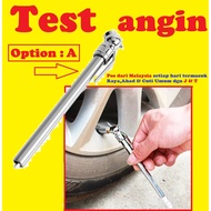 Alat Test Pen Tekanan Angin Tayar Air Pressure Tester Meter Gauge Uji Tire Tyre Car Lori Bicycle Motor Bike Kereta Proto