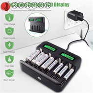 KENTON Battery Charger USB Smart 8 Slots for AA AAA Rechargeable Battery Chargers