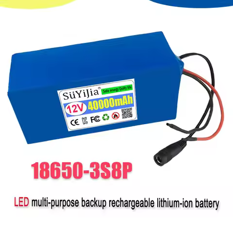 18650 12V 3S8P 40Ah/40000mAh Rechargeable Li-Ion Battery Pack, for LED Lamp Light Solar Street Light