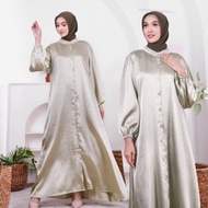 WarnaWarni.Ori Gamis Daniara gamis polos/gamis busui/gamis trendy/BAJU LEBARAN 2024 COUPLE KELUARGA Mewah Muslim Mewah Muslim