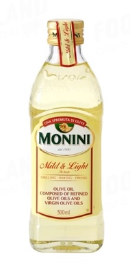 Monini Mild And Light Olive Oil -โมนีนี่ น้ำมันมะกอกผ่านกรรมวิธี สูตร มายด์แอนด์ไลท์ 500 มล. ราคา 39