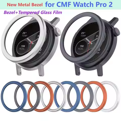 Metal Bezel Ring for CMF Watch Pro 2 Protector Watch Case for CMF By Nothing Watch Pro2 Shell+Temper
