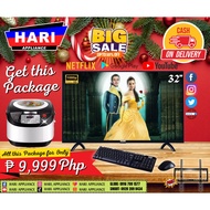 HARI TV 32inch Smart Android 9 w/ Hari Rice Cooker & Hari Wireless Keyboard & Mouse