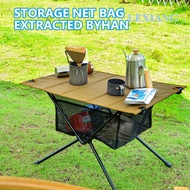 LEXIANG Camping Table with Folding Legs and Mesh Storage Basket for Food, Coffee, or Camp Grill Accessories, Lightweight and Portable for Outdoor, Backpacking, Hiking, and Travel