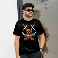 Unisex Fashion short sleeves T-Shirt 200 gsm  Deddy Bear pattern 100 % cotton