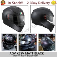 Helm AGV K3SV Matt Black Helm AGV K3 SV Full Face Helm Motor Dukung