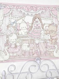 Ballet Bear Tapestry Background Cloth Bedside Tapestry Bedroom School Decoration Supplies Cute Pink 