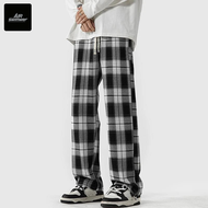 AIR SWIMWEAR Oversize Jumbo Celana Panjang Pria Joger Baggy Pants Santai Kotak Kotak Korean Style
