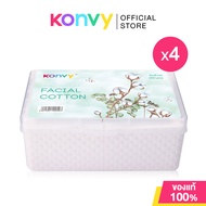 Konvy Facial Cotton [150pcs x 4 Packs] คอนวี่ สำลีแผ่นบาง เพื่อผิวหน้าโดยเฉพาะ