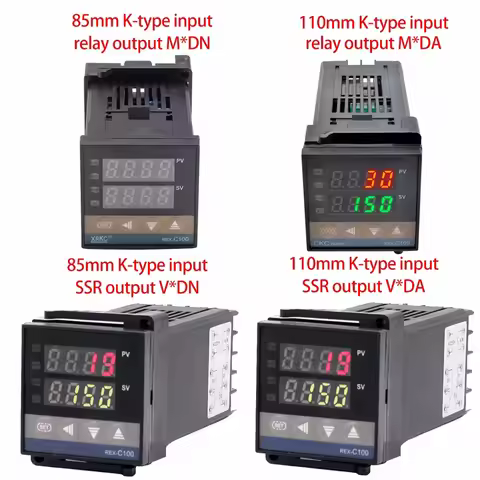 REX-C100 Digital PID Intelligent Temperature Controller Universal/K Type REX C100 Thermostat SSR Rel