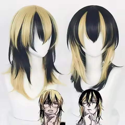 Halloween Party Anime Tokyo Revengers Rindou Haitani Ran Haitani Cosplay Black Mix Blonde Hair Wig