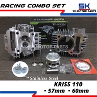 Racing Head+Block Kriss110(23.5/27.5)(57mm)TAIKOM Combo Set(head racing kriss blok racing combo set 