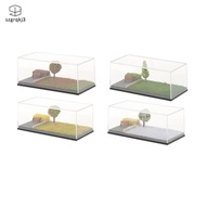 [szgrqkj3] 1/64 Scale Model Car Display Case, Parking Lot Diorama Base, Acrylic Cover, Diecast Car D