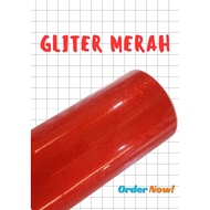 MERAH Metallic red scotlet Glitter sticker Metallic glitter sticker cutting wrapping