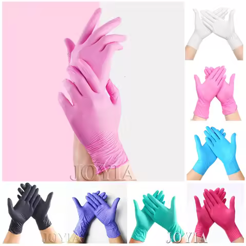 Pink Nitrile Disposable Gloves 50 100 XS Small Woman Girl Kids Household Cleaning Salon XS Glove Bla