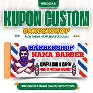 BARBERSHOP COUPON CUSTOM HAIR CUT COUPON WITH WRITING 1 BOOK CONTAINS 50 SHEETS