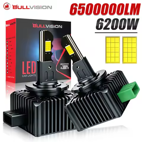 D1S D3S LED Headlights Canbus 1:1 HID D2S D4S D5S D8S D1R D2R D3R D4R Auto Lamp 6500000LM 6500W Plug