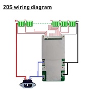 Bảng Bảo Vệ Pin Lithium Lifepo4 Li-ion 13S 14S 16S 17S 20S 40A BMS 18650 W Cân Bằng Nhiệt Độ NTC 48V