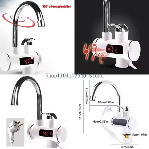 02DC Emperature Display Instant Hot Water Faucet Electric Tap Water Instant Hot Faucet ,Hot and Cold