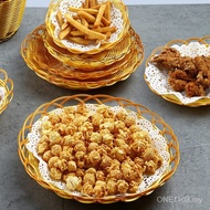 Rattan Basket Fried Woven ktv Basket French Fries Bar Rattan Snack Basket Imitation Bread Fruit Bask