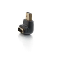 C2G Legrand HDMI Right Angle Adapter, HDMI Male to Female 90 Degree Adapter, Black Adapter Connector